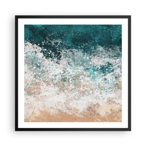 Pôster com moldura preta - Histórias do mar - 60x60 cm