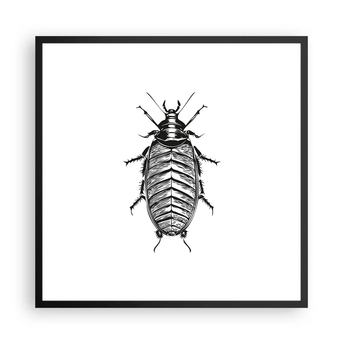 Pôster com moldura preta - Que exemplo! - 60x60 cm