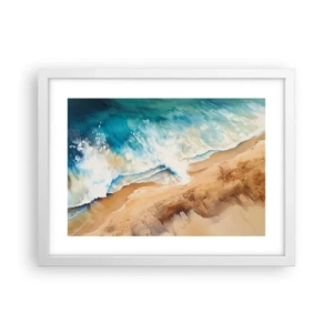 Pôster em moldura branca - A onda que retorna - 40x30 cm