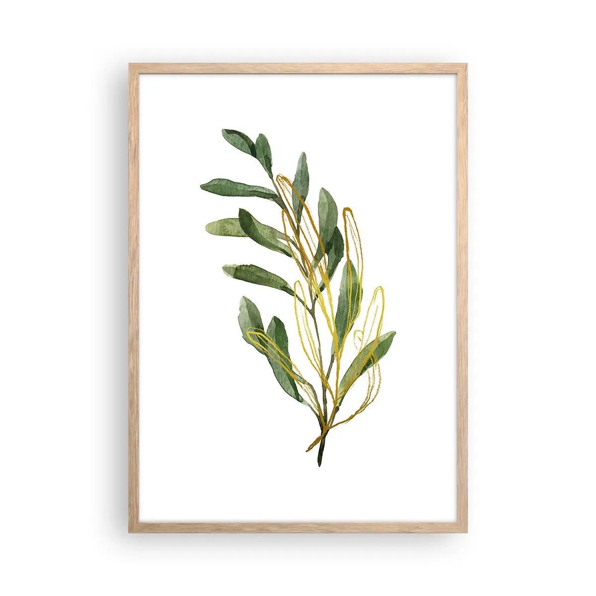 Pôster com moldura de carvalho claro - Tudo que é bom - 50x70 cm