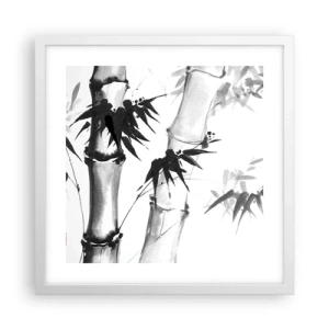 Pôster em moldura branca - Foco no Oriente - 40x40 cm