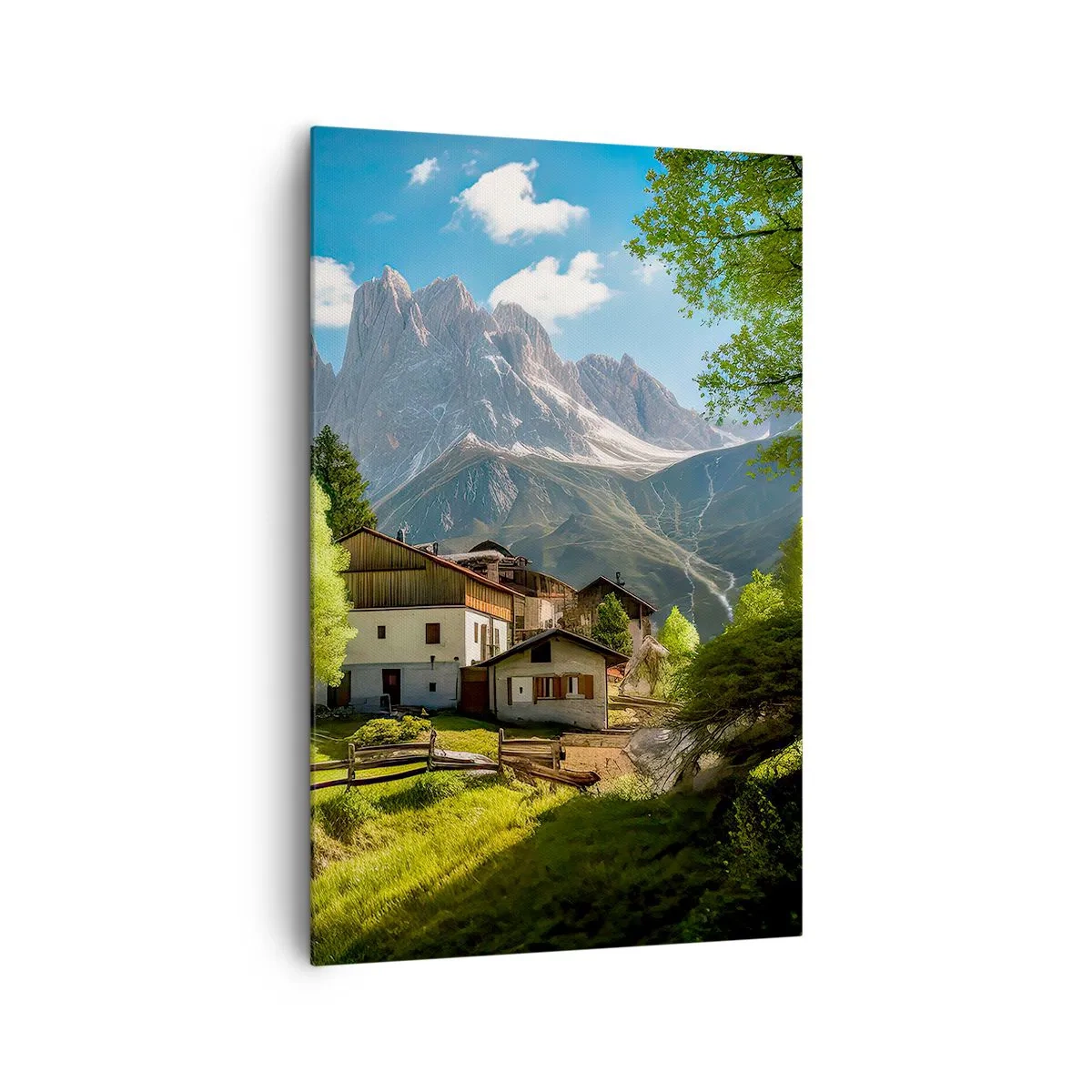 Quadro em tela - Idílio alpino - 80x120 cm