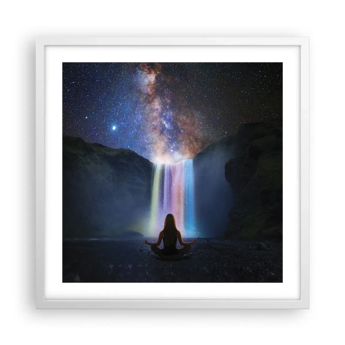 Pôster em moldura branca - Harmonia absoluta - 50x50 cm