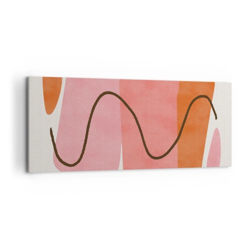 Quadro em tela - Movimento suave de formas - 120x50 cm