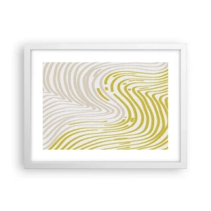 Pôster em moldura branca - Uma composição com uma curvatura suave - 40x30 cm