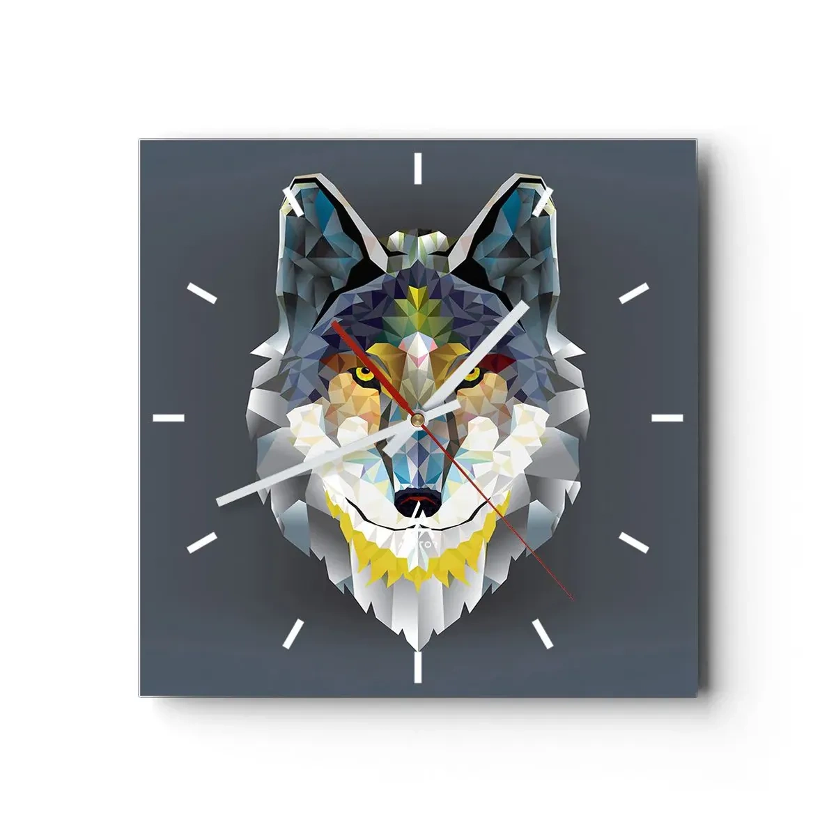 Relógio de parede - Relógio em vidro - Quem não quer ser lobo, não lhe veste a pele - 30x30 cm