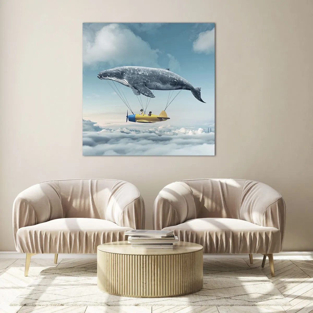 Quadro em vidro - Por que não? - 70x70 cm