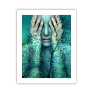 Pôster - Imersa em azul - 40x50 cm