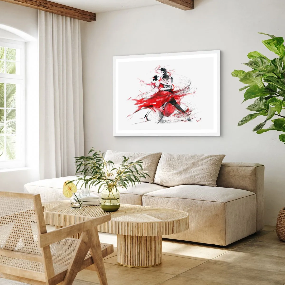 Pôster em moldura branca - Tango - o ritmo da paixão - 50x40 cm