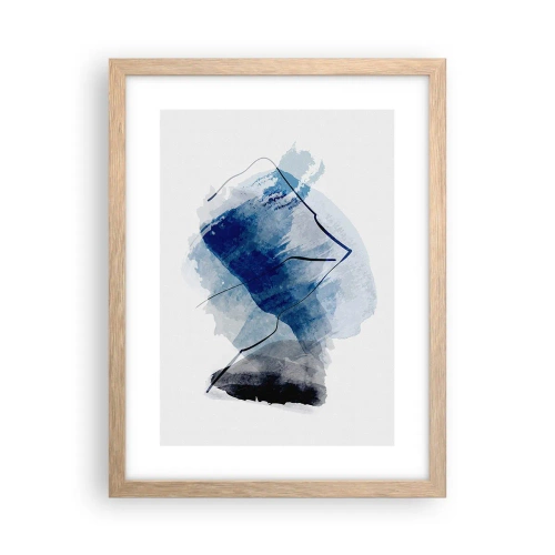 Pôster com moldura de carvalho claro - Iceberg - 30x40 cm