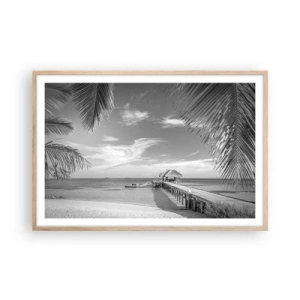 Pôster com moldura de carvalho claro - Memória ou sonho? - 91x61 cm