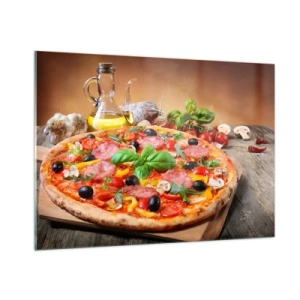 Quadro em vidro - Com um sabor verdadeiramente italiano - 100x70 cm
