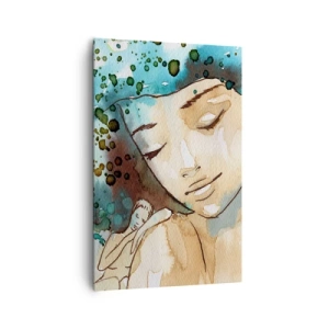 Quadro em tela - Dama em azul - 80x120 cm