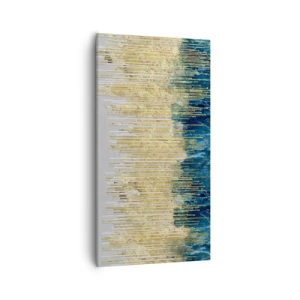 Quadro em tela - Borda dourada - 55x100 cm