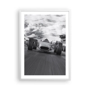 Pôster em moldura branca - O ronco do motor - 50x70 cm