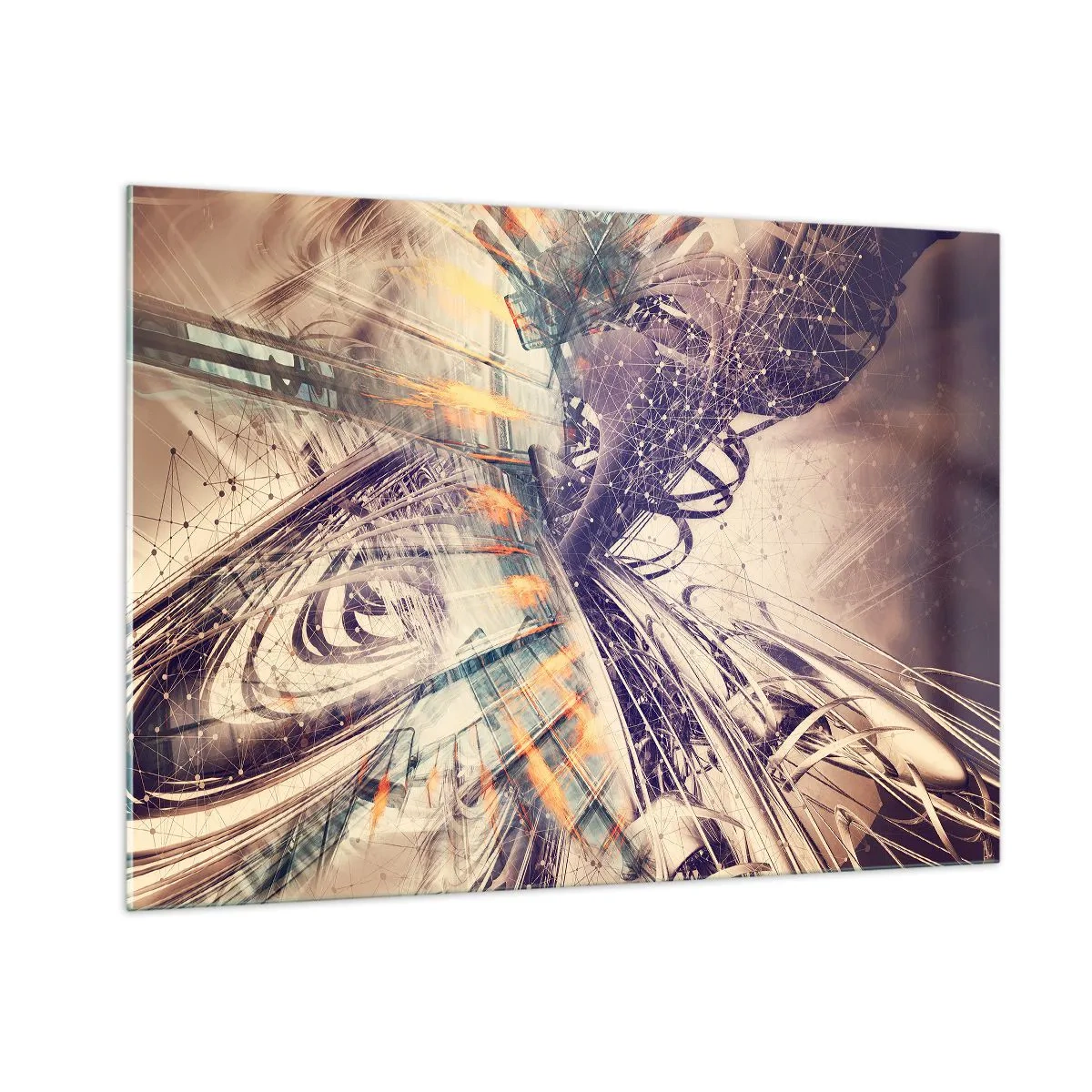 Quadro em vidro - Com muita pressa - 100x70 cm