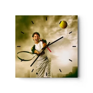 Relógio de parede - Relógio em vidro - Energia e alegria - 30x30 cm