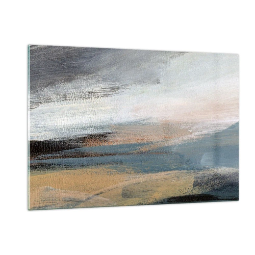 Quadro em vidro - Abstração: paisagem do norte - 120x80 cm