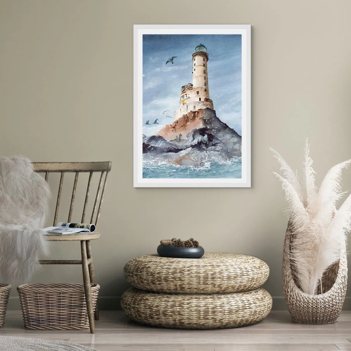 Pôster em moldura branca - Invencível - 70x100 cm