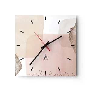 Relógio de parede - Relógio em vidro - Olhar através da cor - 30x30 cm