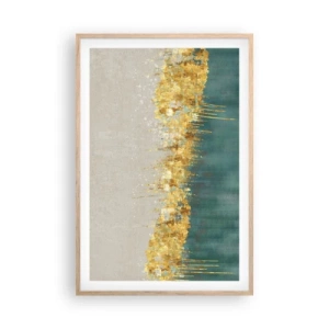 Pôster com moldura de carvalho claro - A fronteira dourada - 61x91 cm
