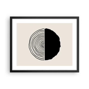 Pôster com moldura preta - Meio a meio - 50x40 cm