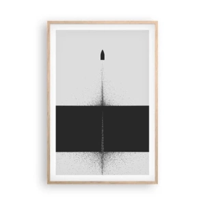 Pôster com moldura de carvalho claro - Direto para o destino - 61x91 cm