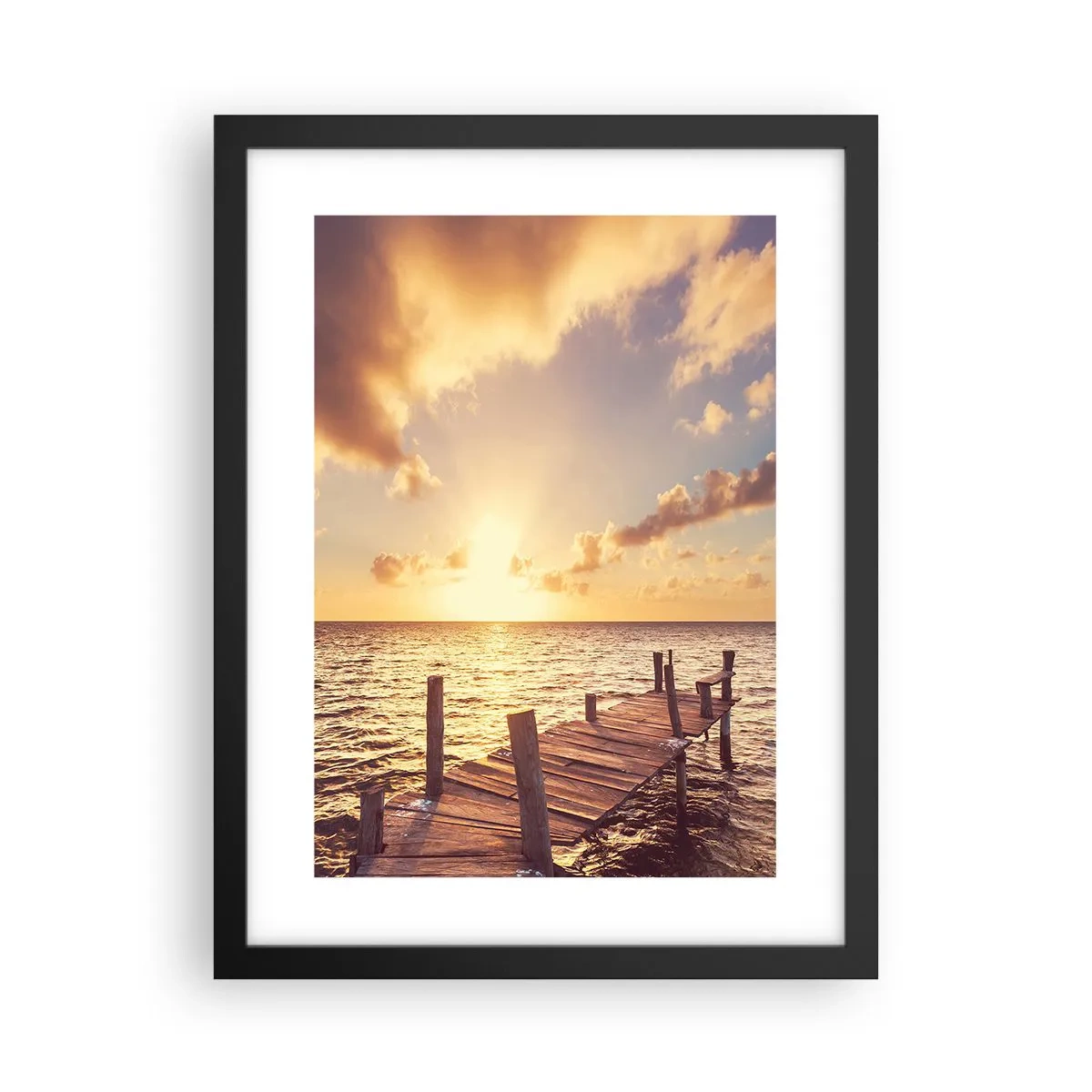 Pôster com moldura preta - A terra dourada da gentileza - 30x40 cm