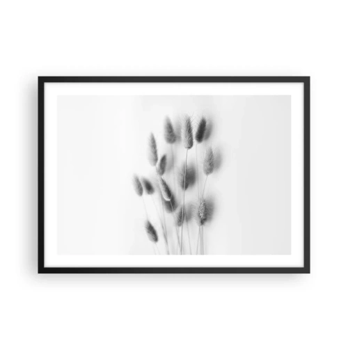 Pôster com moldura preta - Grama fofa - 70x50 cm