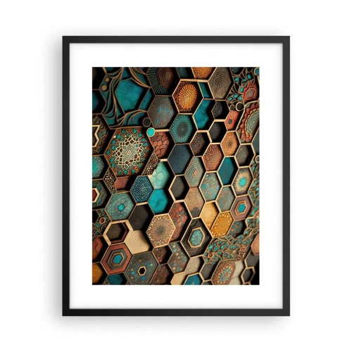 Pôster com moldura preta - Ornamentos árabes – variação - 40x50 cm