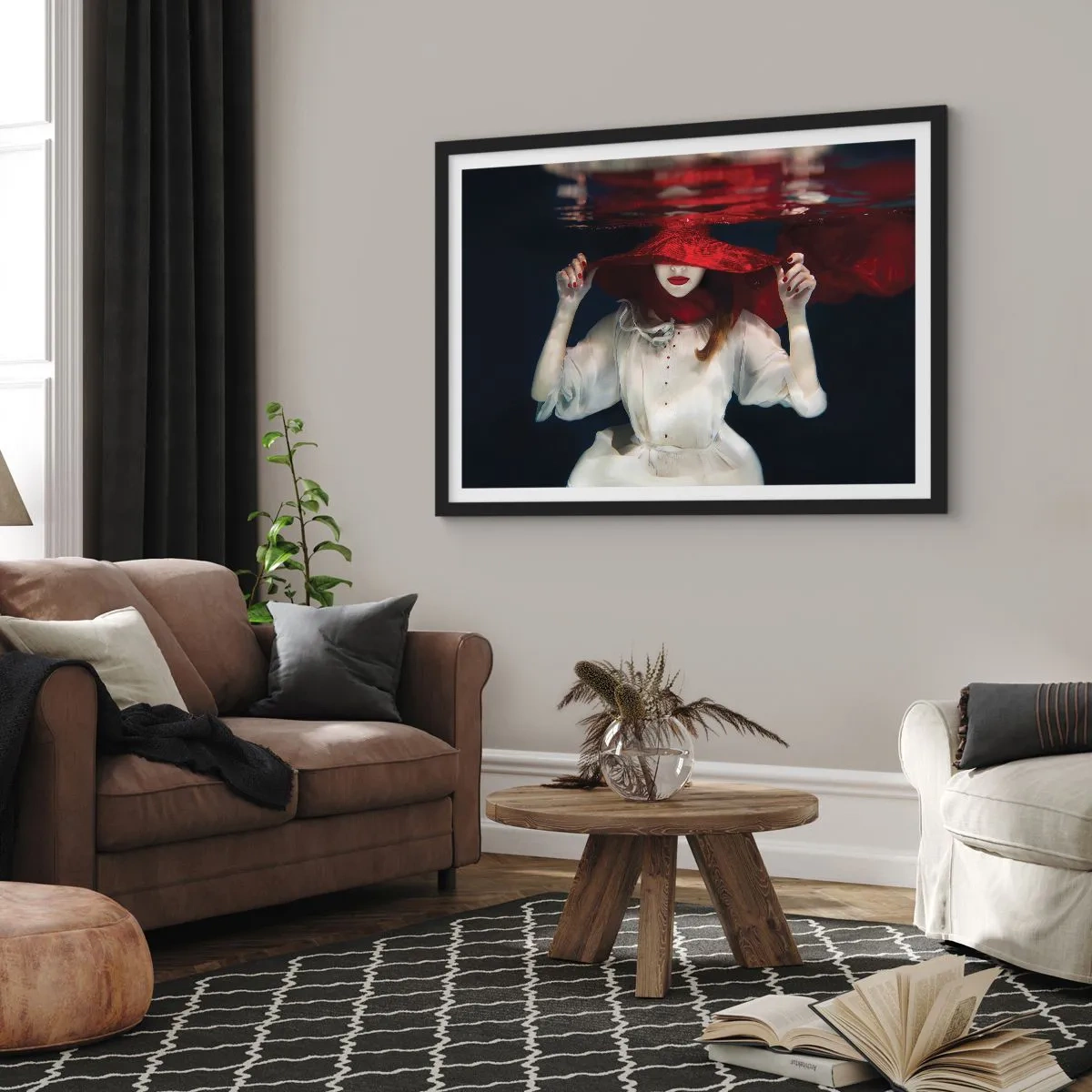 Pôster com moldura preta - Demônio do Pântano - 100x70 cm