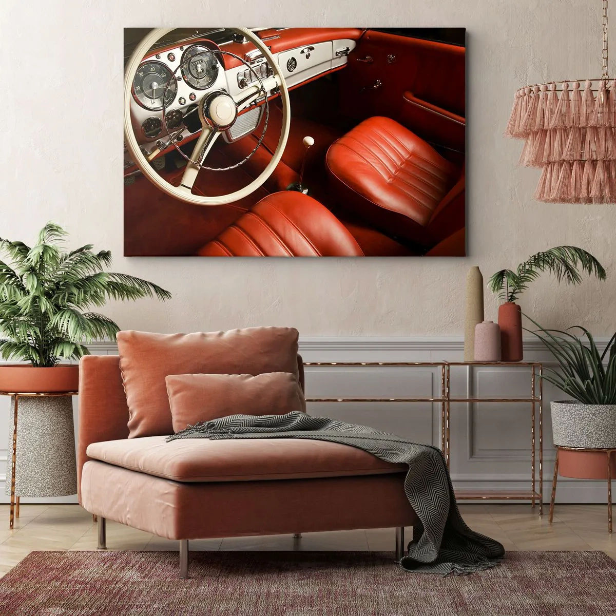Quadro em tela - Luxo vintage - 100x70 cm