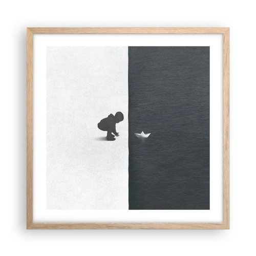 Pôster com moldura de carvalho claro - Grande expedição - 50x50 cm