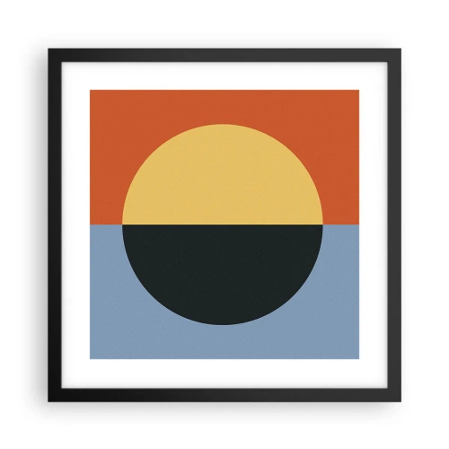 Pôster com moldura preta - Composição do calor e do frio - 40x40 cm