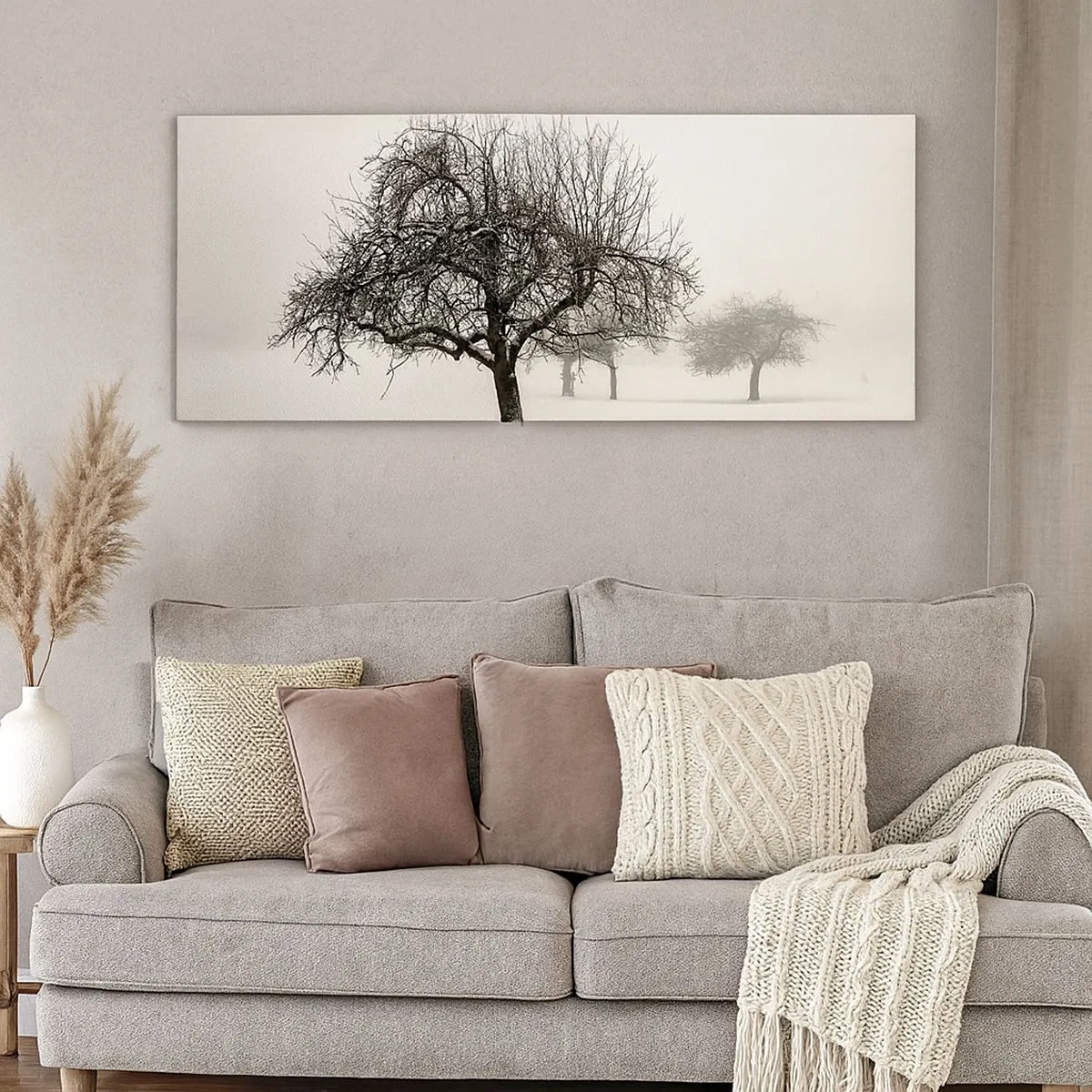 Quadro em tela - Sono de inverno - 100x40 cm