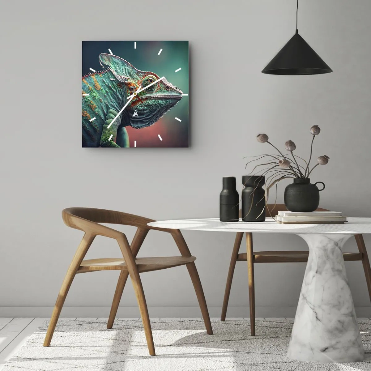 Relógio de parede - Relógio em vidro - Estás a ver-me? Isso não é bom… - 40x40 cm