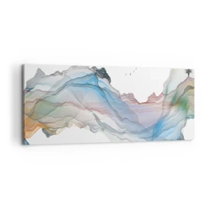 Quadro em tela - Em direção às montanhas de cristal - 100x40 cm