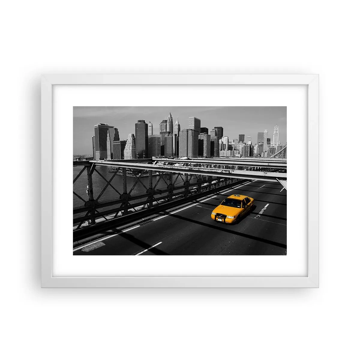 Pôster em moldura branca - A cor da cidade grande - 40x30 cm