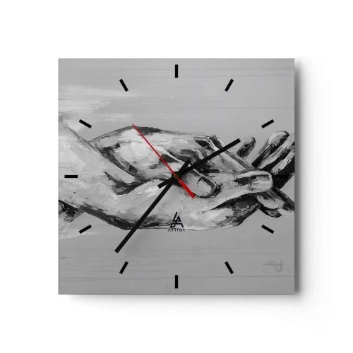 Relógio de parede - Relógio em vidro - Início... - 30x30 cm