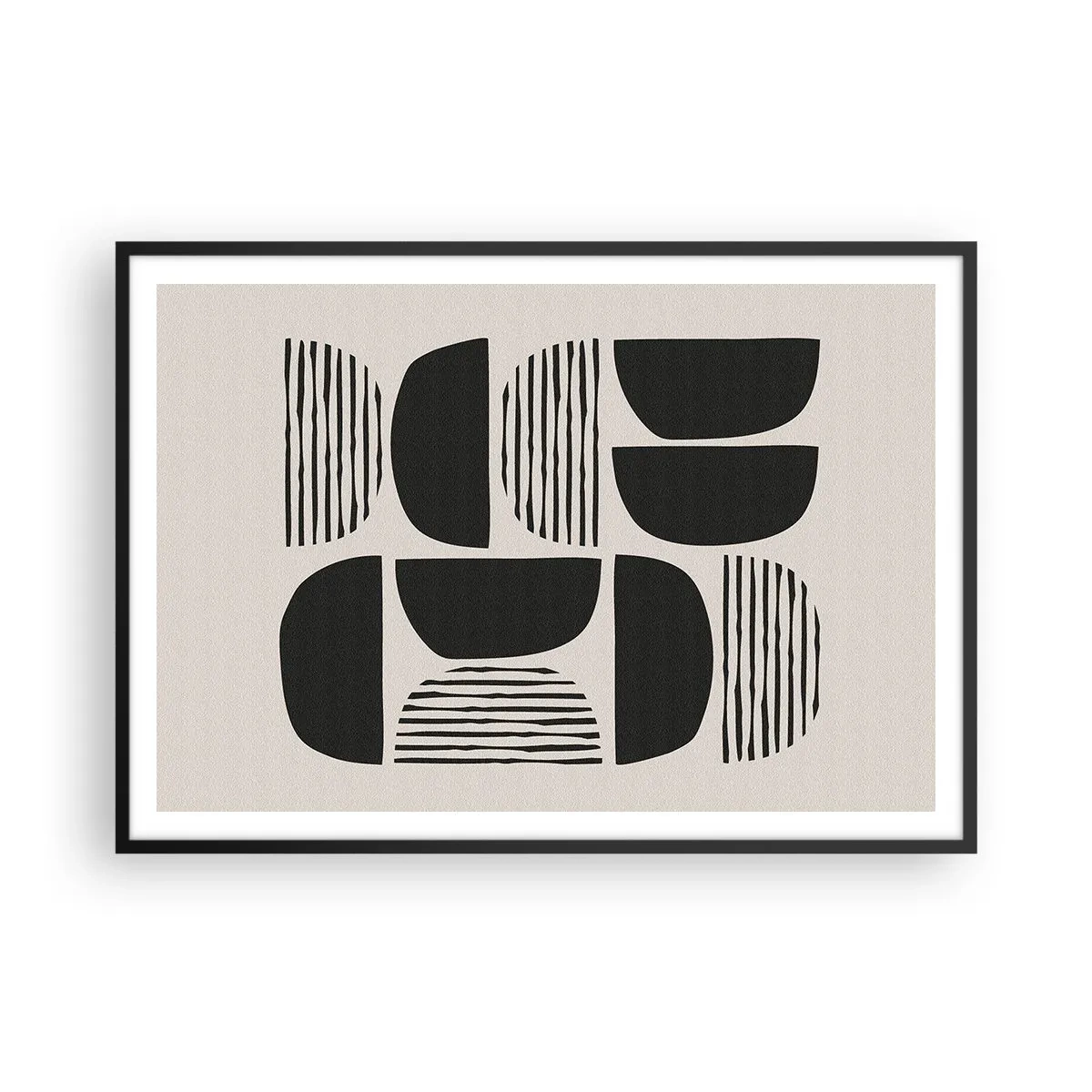 Pôster com moldura preta - Ofertas indiferentes - 100x70 cm