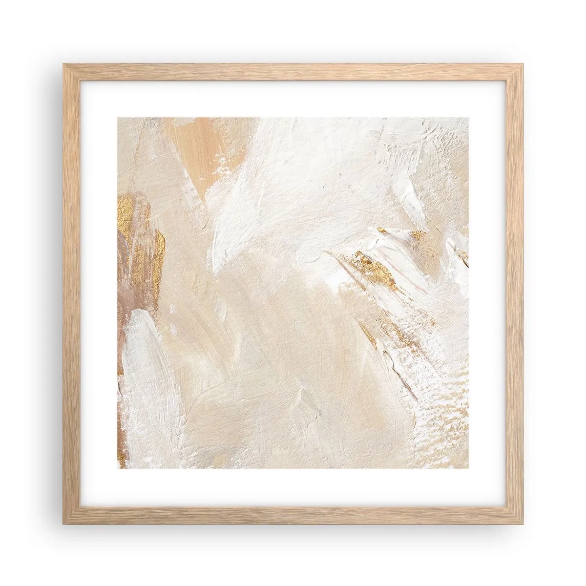 Pôster com moldura de carvalho claro - Composição pastel - 40x40 cm