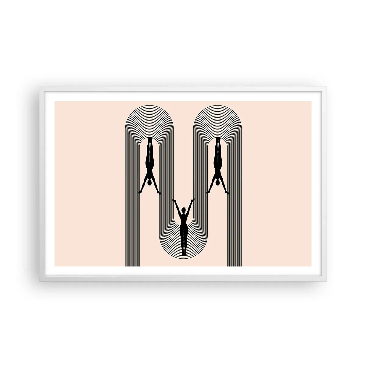 Pôster em moldura branca - De cabeça para baixo - 91x61 cm