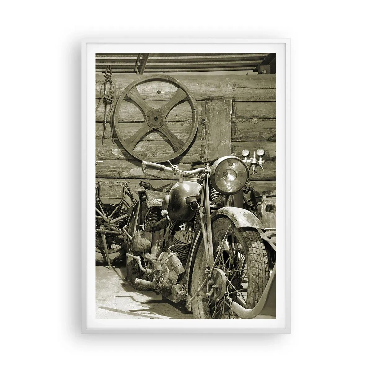 Pôster em moldura branca - No depósito do tio Jorge - 70x100 cm