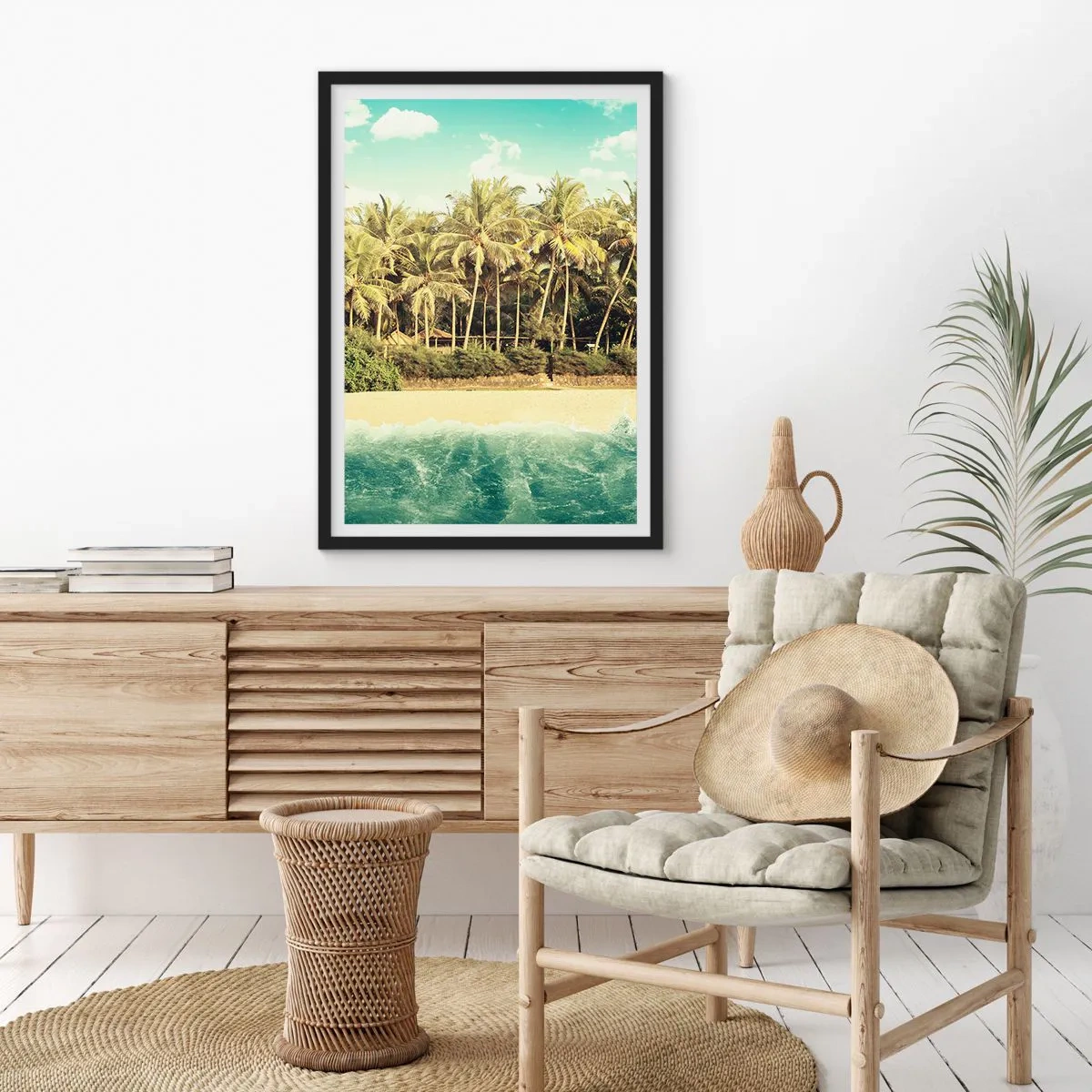 Pôster com moldura preta - Ou talvez aqui? - 61x91 cm