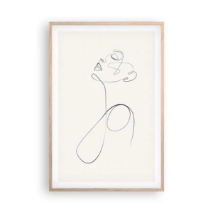 Pôster com moldura de carvalho claro - Enrolada em sonhos - 61x91 cm