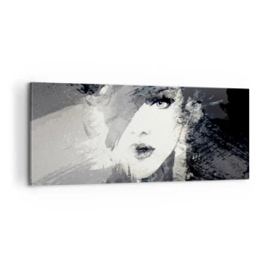 Quadro em tela - Por trás do véu cinzento - 100x40 cm