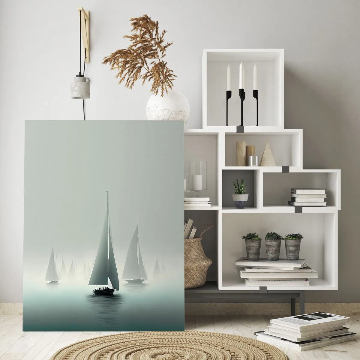 Quadro em vidro - Feito de neblina - 50x70 cm