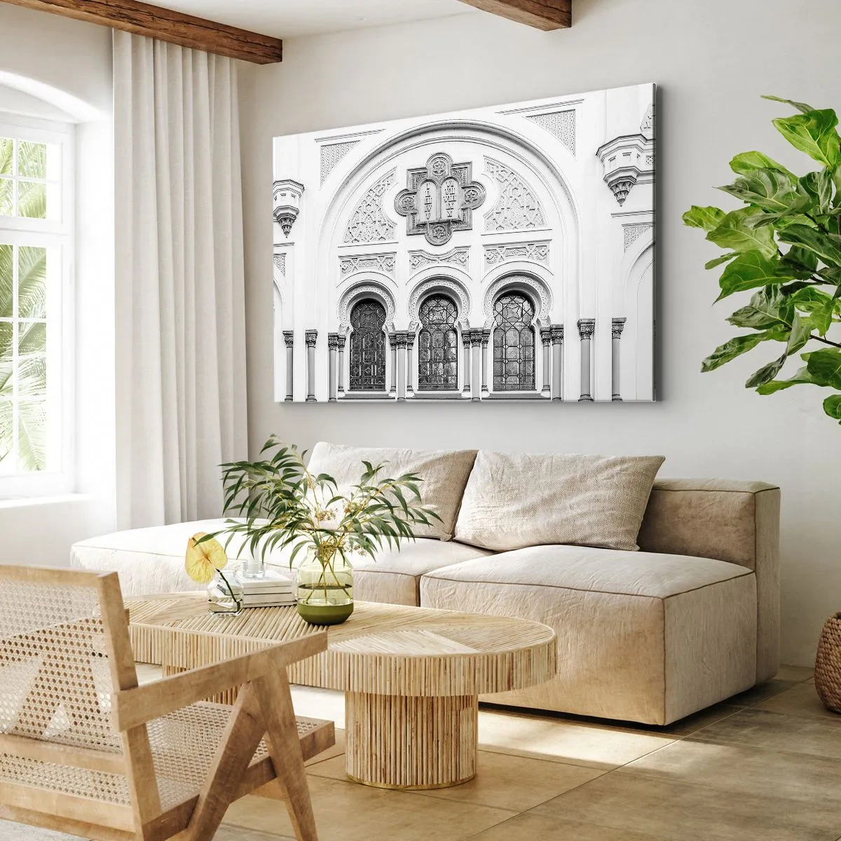 Quadro em tela - Na fronteira das culturas - 70x50 cm