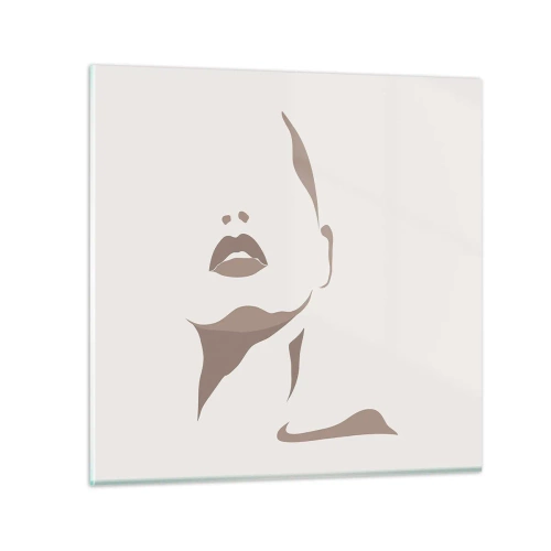 Quadro em vidro - Feito de luz e sombra - 50x50 cm