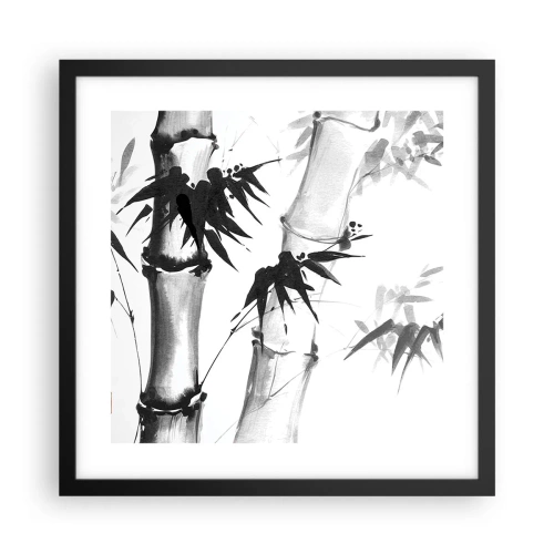 Pôster com moldura preta - Foco no Oriente - 40x40 cm